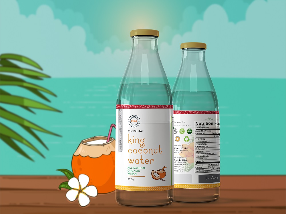 King Coconut Water Glass Bottle - Ceylon Supplier, Kings Supplier & Co (PVT) LTD 2